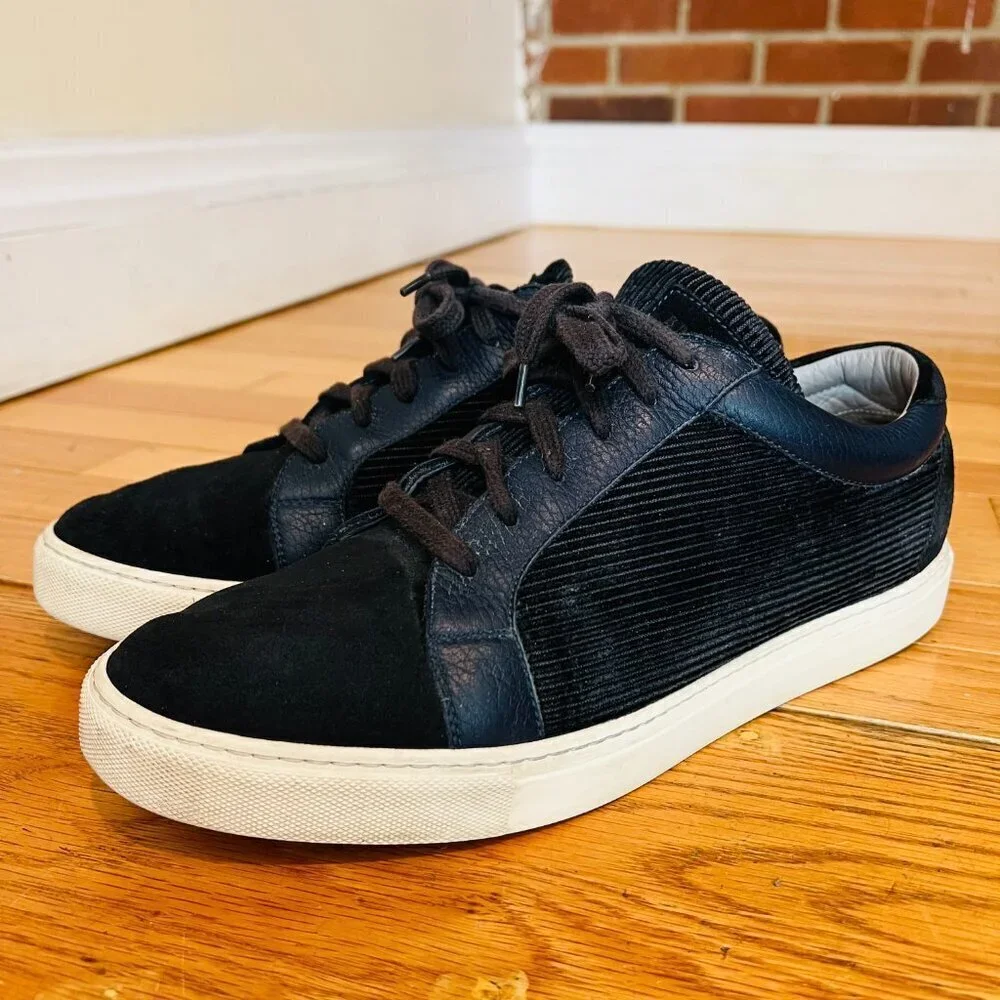 Brunello Cucinelli Leather Suede Corduroy Sneaker EUC Size 42.5 US 9.5